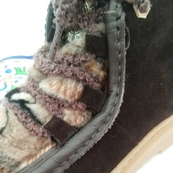 Cole Haan Summit Chukka Boots 5B Faux Fur Suede NWOB - Picture 10 of 11